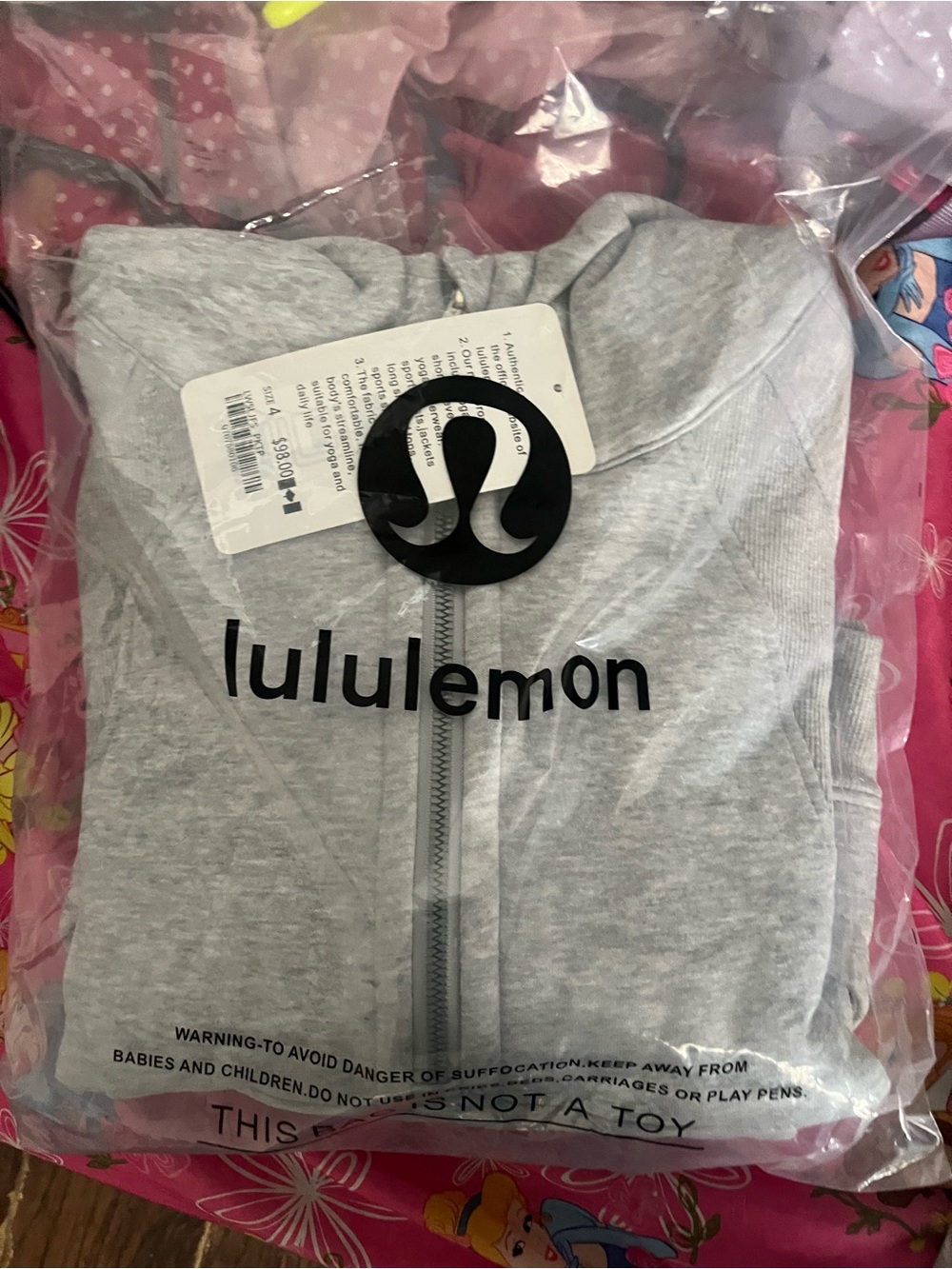 lululemon athletica Light Gray Full-Zip Hoodie